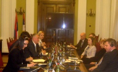 14 March 2013 The members of the Foreign Affairs Committee in meeting with the members of the UK Parliament’s Friendship Group with Serbia 